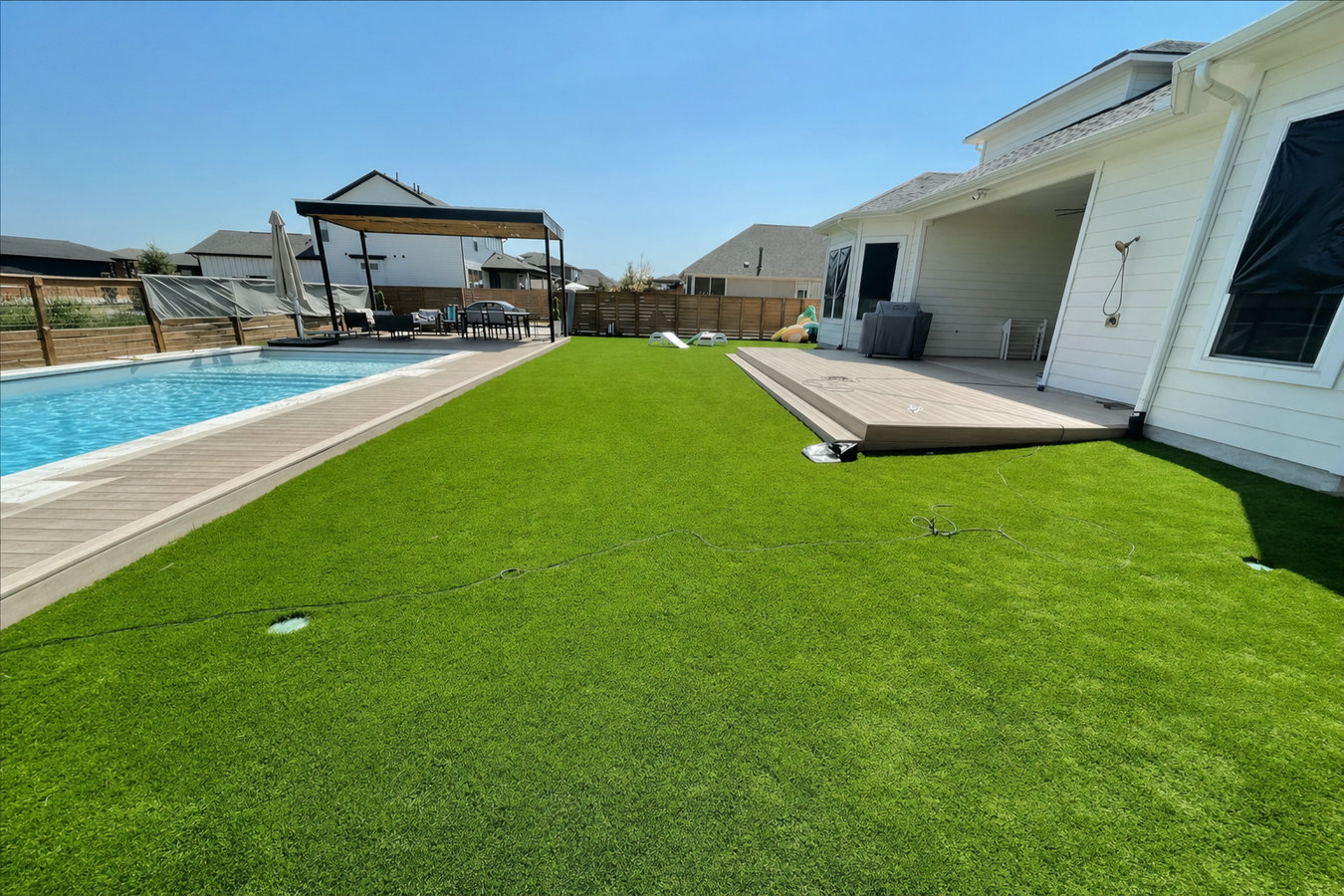 Residential turf installation in El Centro, CA